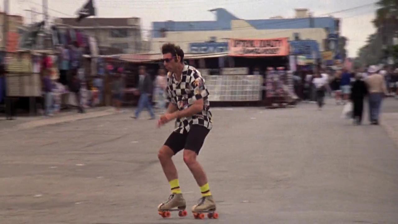 Kramer rollerblading in Los Angeles. Music: The Beach Boys, "Wouldn