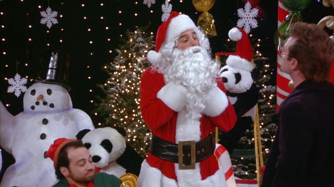 Kramer: Eight hours of jingle belling and ho-ho-hoing. Boy, I am ho